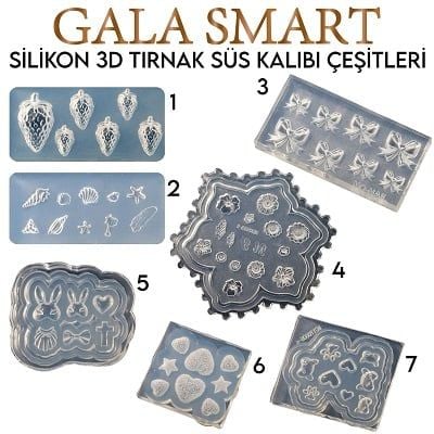 3D SLİKON SÜS KALIP ÇEŞİTLERİ